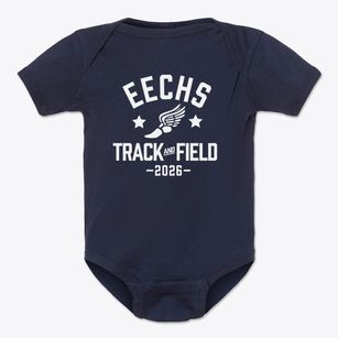 Eechs Track and Field Baby Onesie