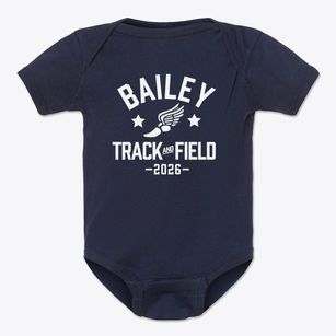 Bailey Middle School Track and Field Baby Onesie