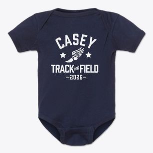Casey Elementary School Track and Field Baby Onesie