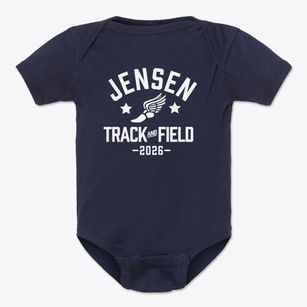 Jensen Middle School Track and Field Baby Onesie