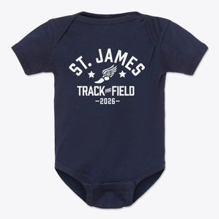 Saint James Lutheran School Track and Field Baby Onesie