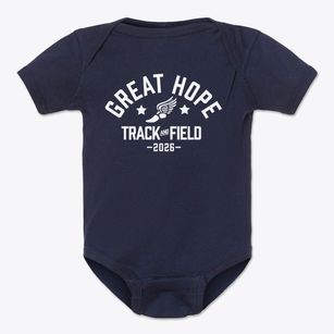 Great Hope Baptist School Track and Field Baby Onesie