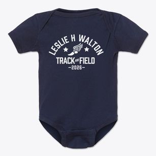 Leslie H Walton Middle School Track and Field Baby Onesie