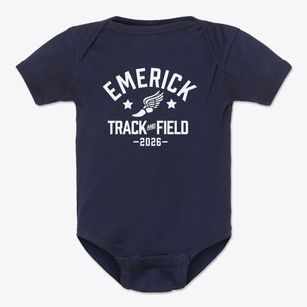 Emerick Elementary School Track and Field Baby Onesie