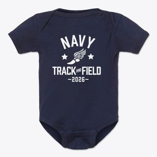 Navy Elementary School Track and Field Baby Onesie