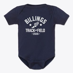 Billings Middle School Track and Field Baby Onesie