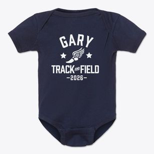 Gary Elementary School Track and Field Baby Onesie