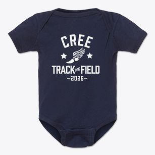Cree Middle School Track and Field Baby Onesie