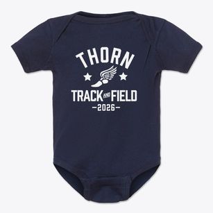 Thorn Elementary School Track and Field Baby Onesie