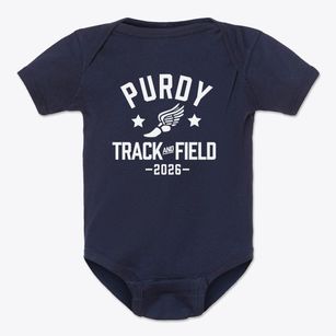 Purdy Elementary School Track and Field Baby Onesie