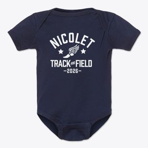 Nicolet High School Track and Field Baby Onesie