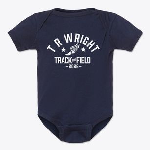 T R Wright Elementary Magnet School Track and Field Baby Onesie