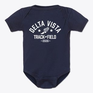 Delta Vista Middle School Track and Field Baby Onesie
