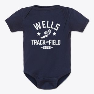 Wells Middle School Track and Field Baby Onesie