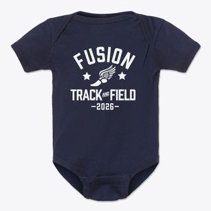 Fusion Academy Track and Field Baby Onesie