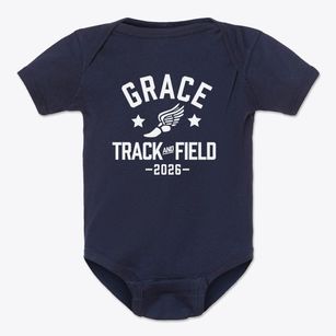 Grace Lutheran School Track and Field Baby Onesie