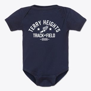Terry Heights Elementary School Track and Field Baby Onesie