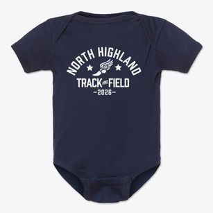 North Highland School Track and Field Baby Onesie