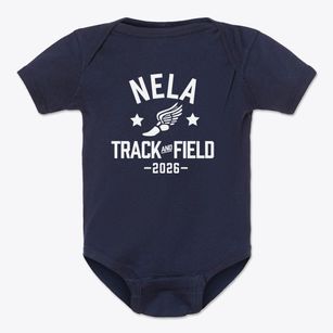 Nela Prep Academy Track and Field Baby Onesie