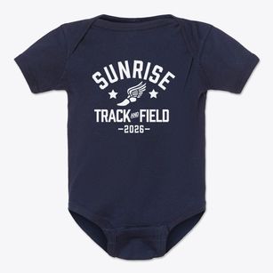 Sunrise Elementary School Track and Field Baby Onesie