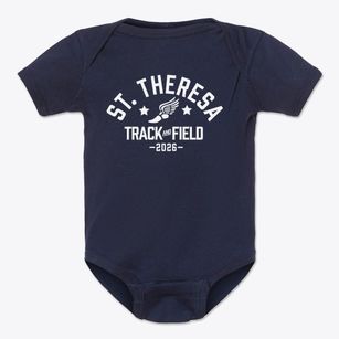 Saint Theresa School Track and Field Baby Onesie