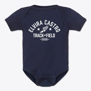Elvira Castro Middle School Track and Field Baby Onesie