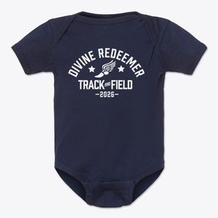Divine Redeemer Catholic School Track and Field Baby Onesie
