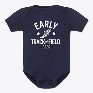 Early Childhood Center Track and Field Baby Onesie