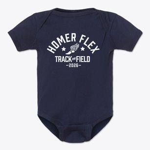 Homer Flex Alternative High School Track and Field Baby Onesie
