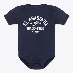 St Anastasia Parish Track and Field Baby Onesie