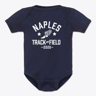 The Village School Of Naples Track and Field Baby Onesie