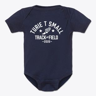 Turie T Small Elementary School Track and Field Baby Onesie
