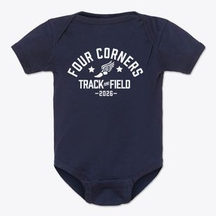 Four Corners Charter School Track and Field Baby Onesie