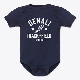 Denali Elementary School Track and Field Baby Onesie