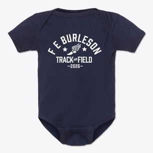 F E Burleson Elementary School Track and Field Baby Onesie