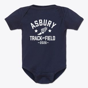 Asbury Christian School Track and Field Baby Onesie