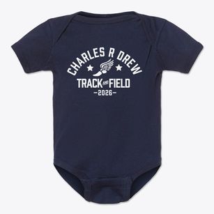 Charles R Drew K-8 Center Track and Field Baby Onesie