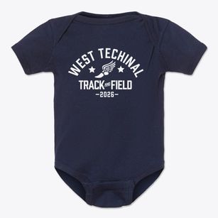 West Techinal Education Center Track and Field Baby Onesie