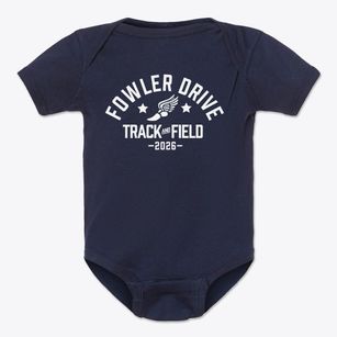 Fowler Drive Elementary School Track and Field Baby Onesie
