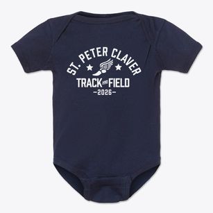 Saint Peter Claver Regional Catholic School Track and Field Baby Onesie