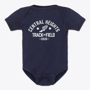 Central Heights Christian School Track and Field Baby Onesie