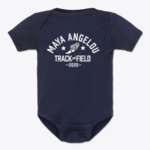 Maya Angelou Elementary School Track and Field Baby Onesie