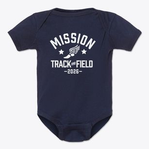 Mission Christian School Track and Field Baby Onesie