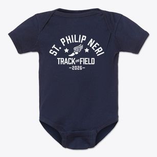 Saint Philip Neri School Track and Field Baby Onesie