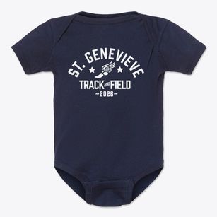 Saint Genevieve School Track and Field Baby Onesie