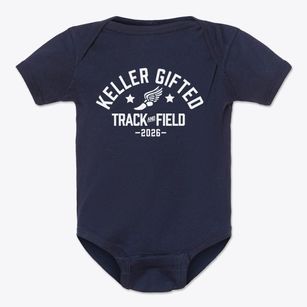 Keller Gifted Magnet Center Track and Field Baby Onesie