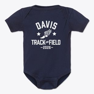 Davis Elementary School Track and Field Baby Onesie