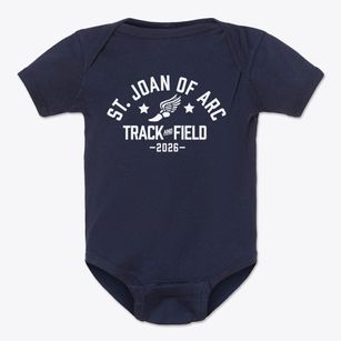 Saint Joan Of Arc School Track and Field Baby Onesie