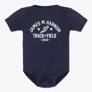 James M Hannum Elementary School Track and Field Baby Onesie