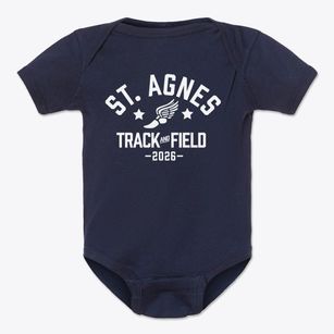 Saint Agnes School Track and Field Baby Onesie